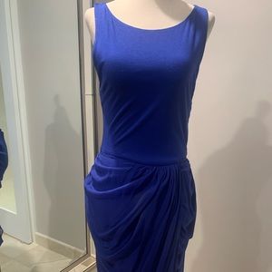 Alice and Olivia chiffon and jersey mermaid style midi dress